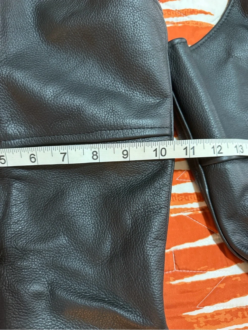 Men's Black Genuine Leather Bootcut Jeans Chaps